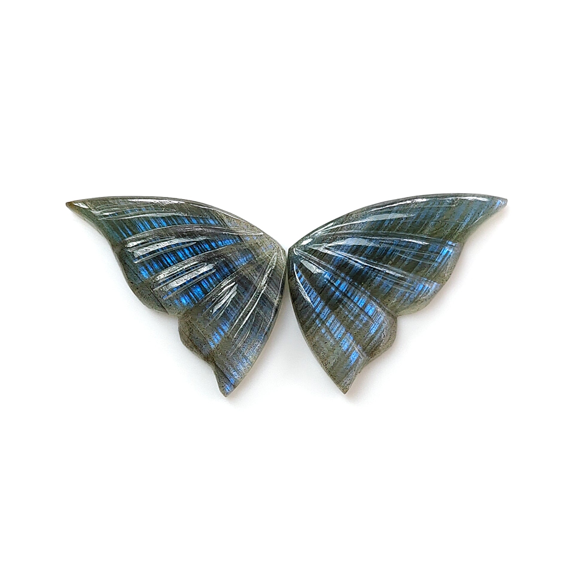 Blue Labradorite Butterfly Carving