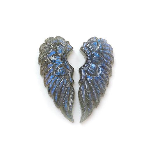 Blue Labradorite Butterfly carving