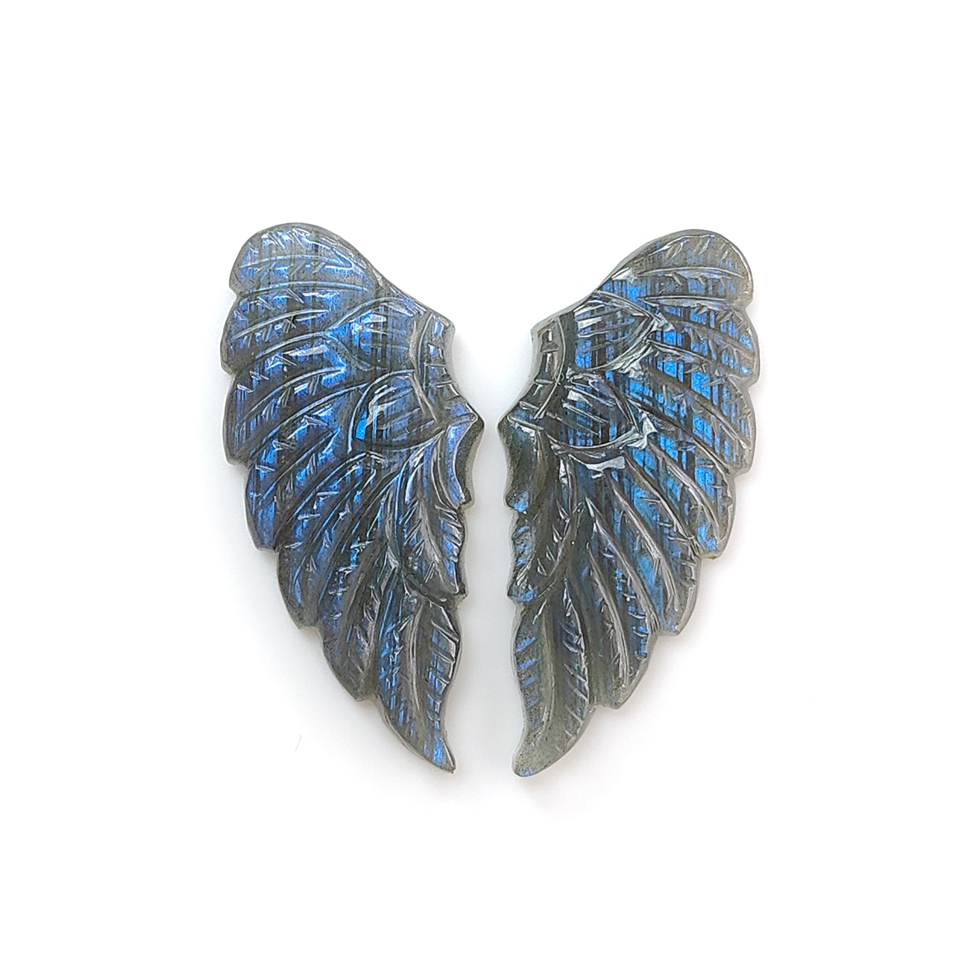 Blue Labradorite Butterfly Carving
