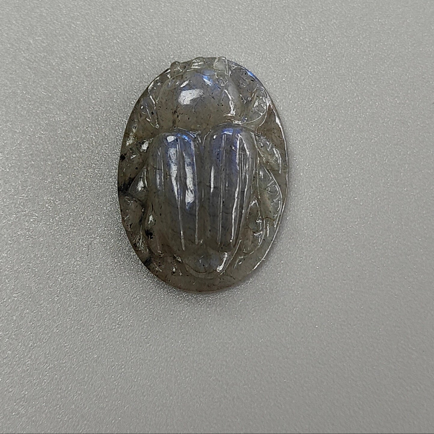 Labradorite Scarab Carving