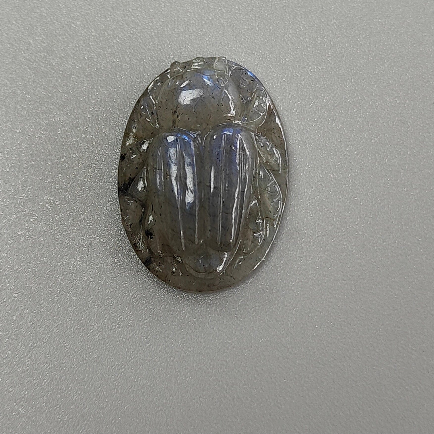 Labradorite Scarab Carving