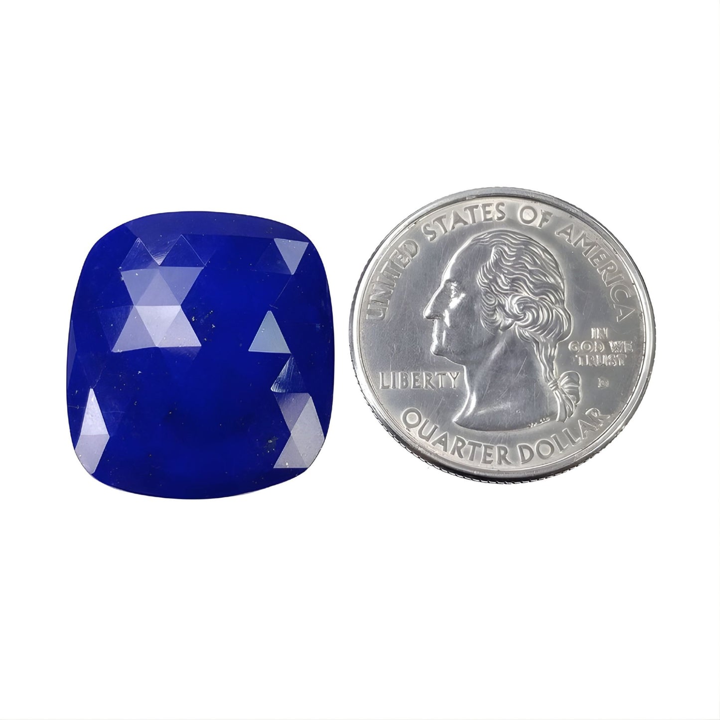 Lapislazuli-Edelstein im Rosenschliff