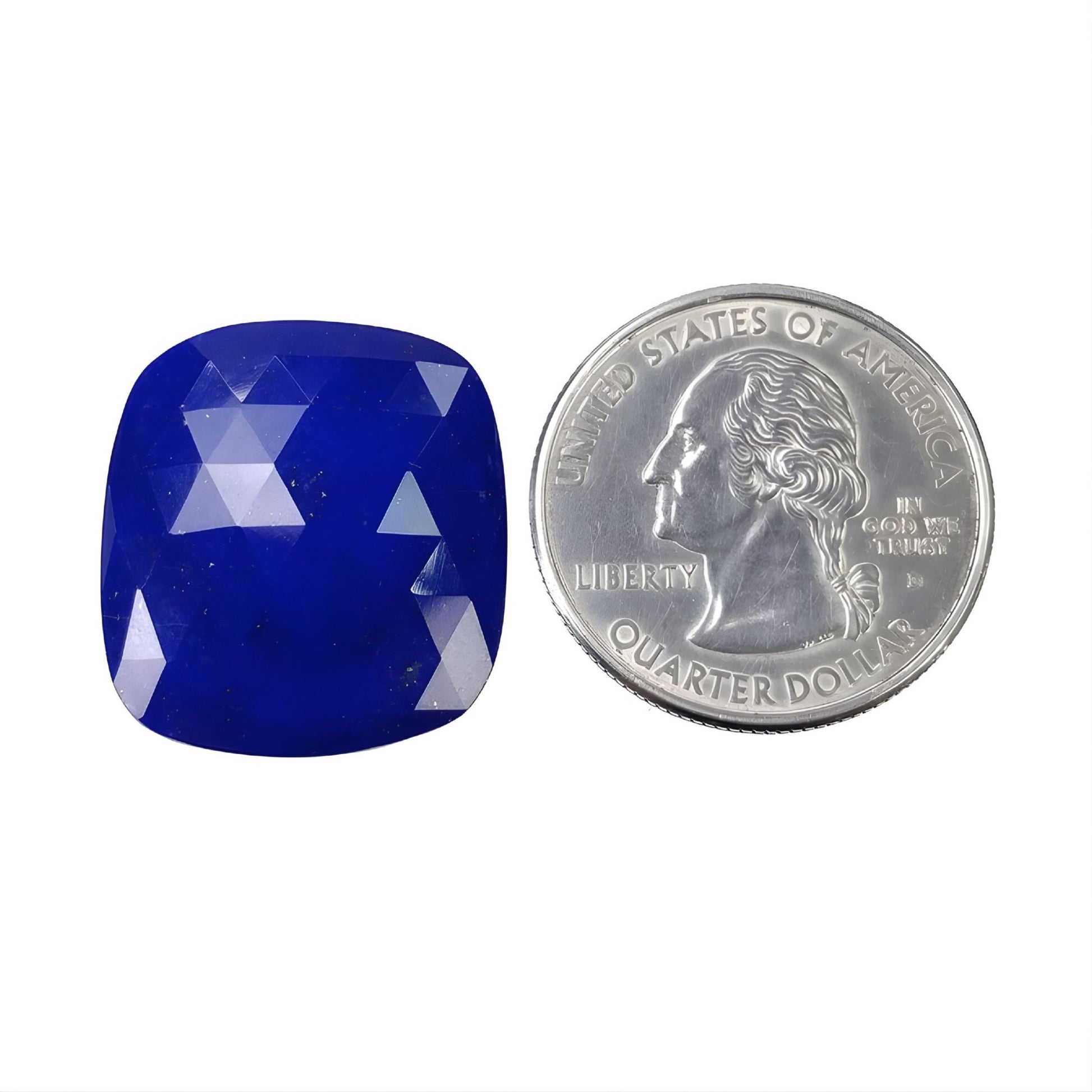 Lapislazuli-Edelstein im Rosenschliff