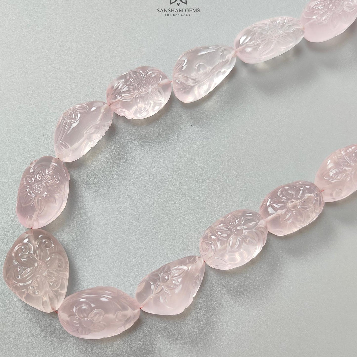 Pink Rose Quartz Loose Beads: 800.60cts Natural Untreated Quartz Fancy Shape Hand Carved Beads 17*13mm - 30.5*23mm 20"