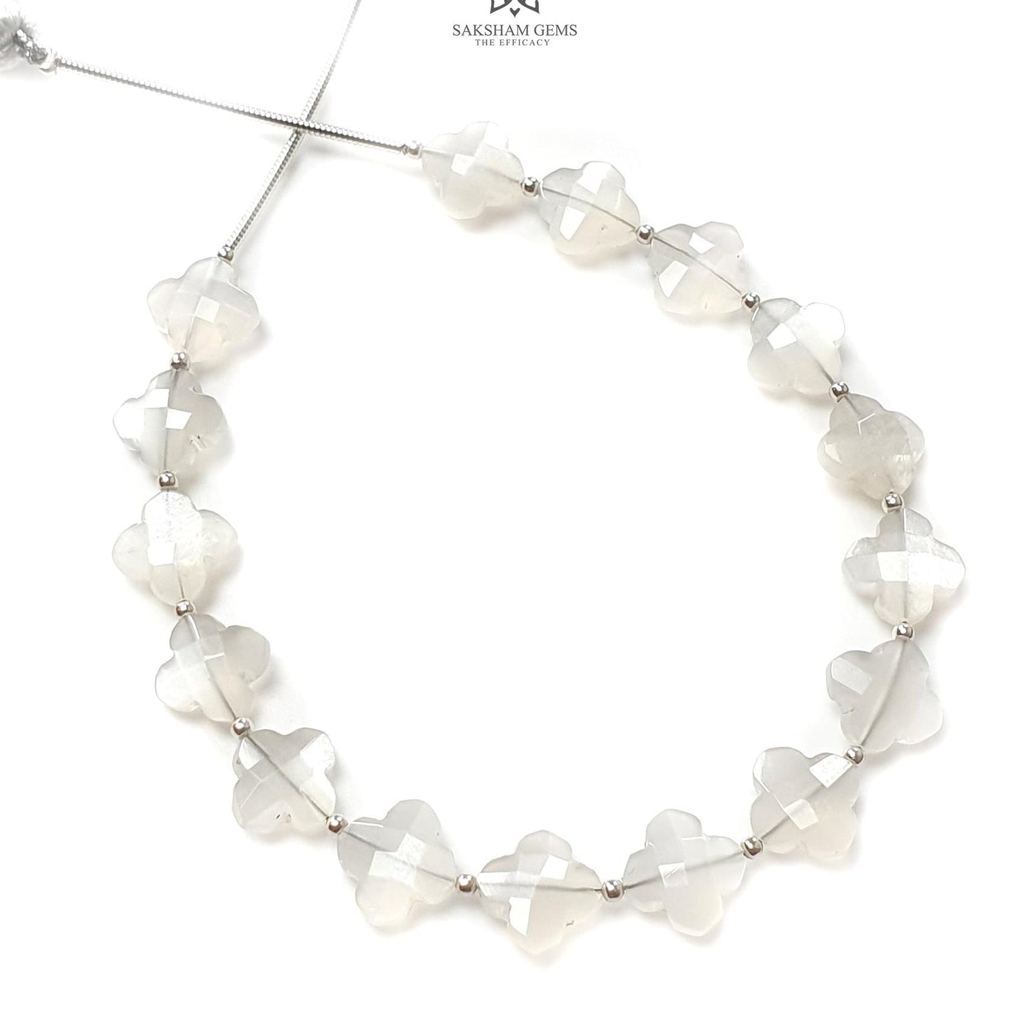 White Moonstone Faceted Loose Beads 32.30cts