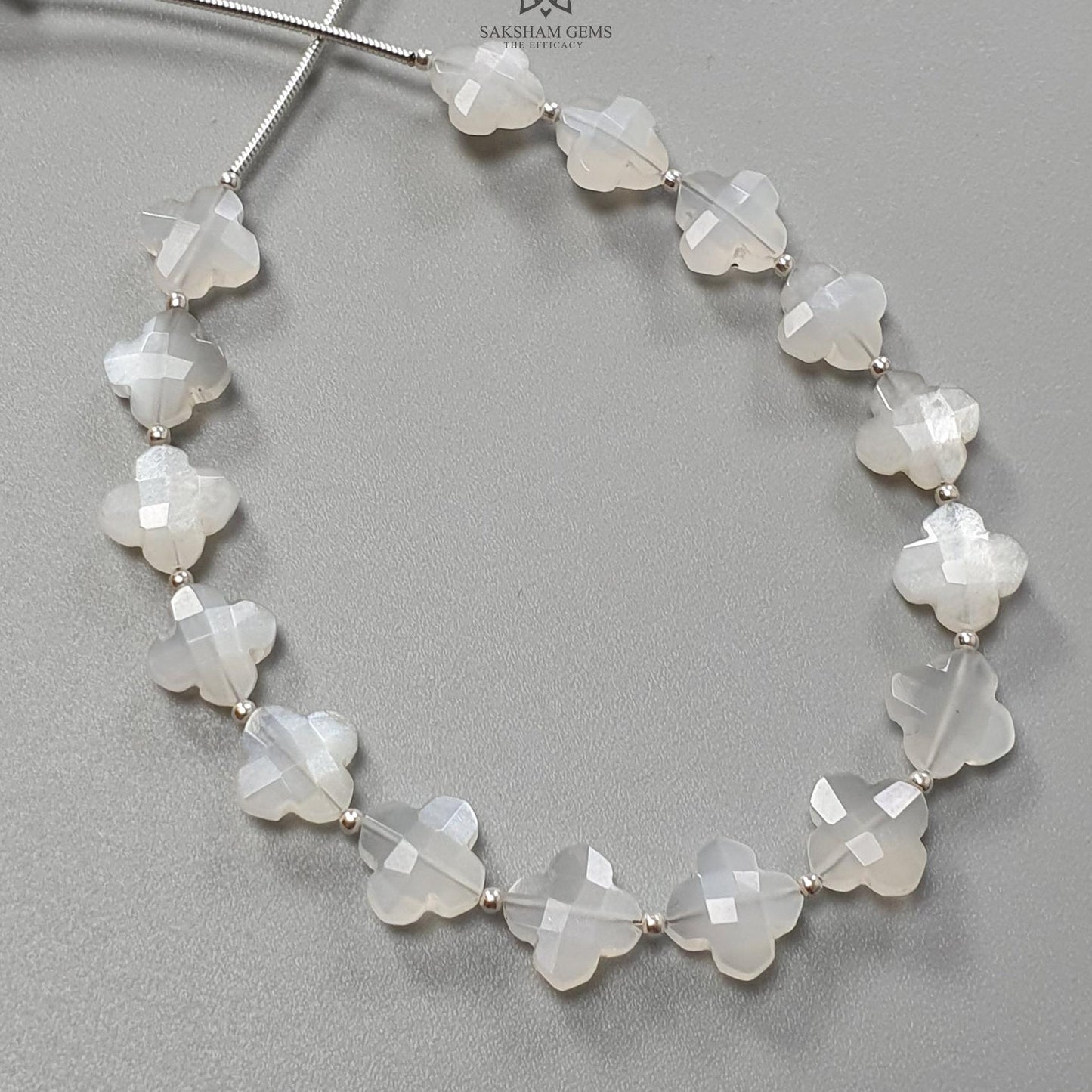 White Moonstone Faceted Loose Beads 32.30cts
