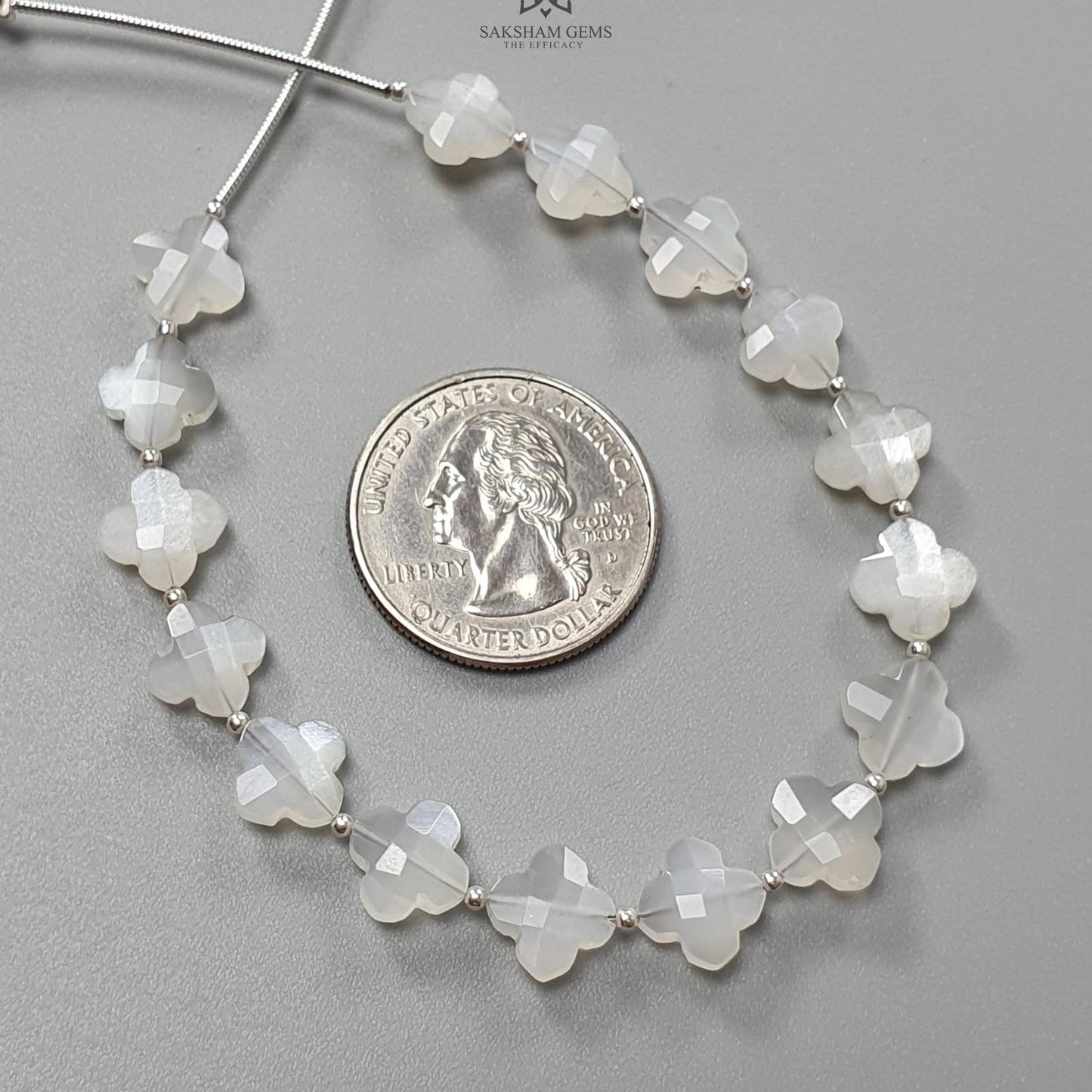 White Moonstone Faceted Loose Beads: 32.30cts Natural Moonstone Gemstone Fancy Both Side Checker Cut Beads For Jewelry 8mm 6.70"