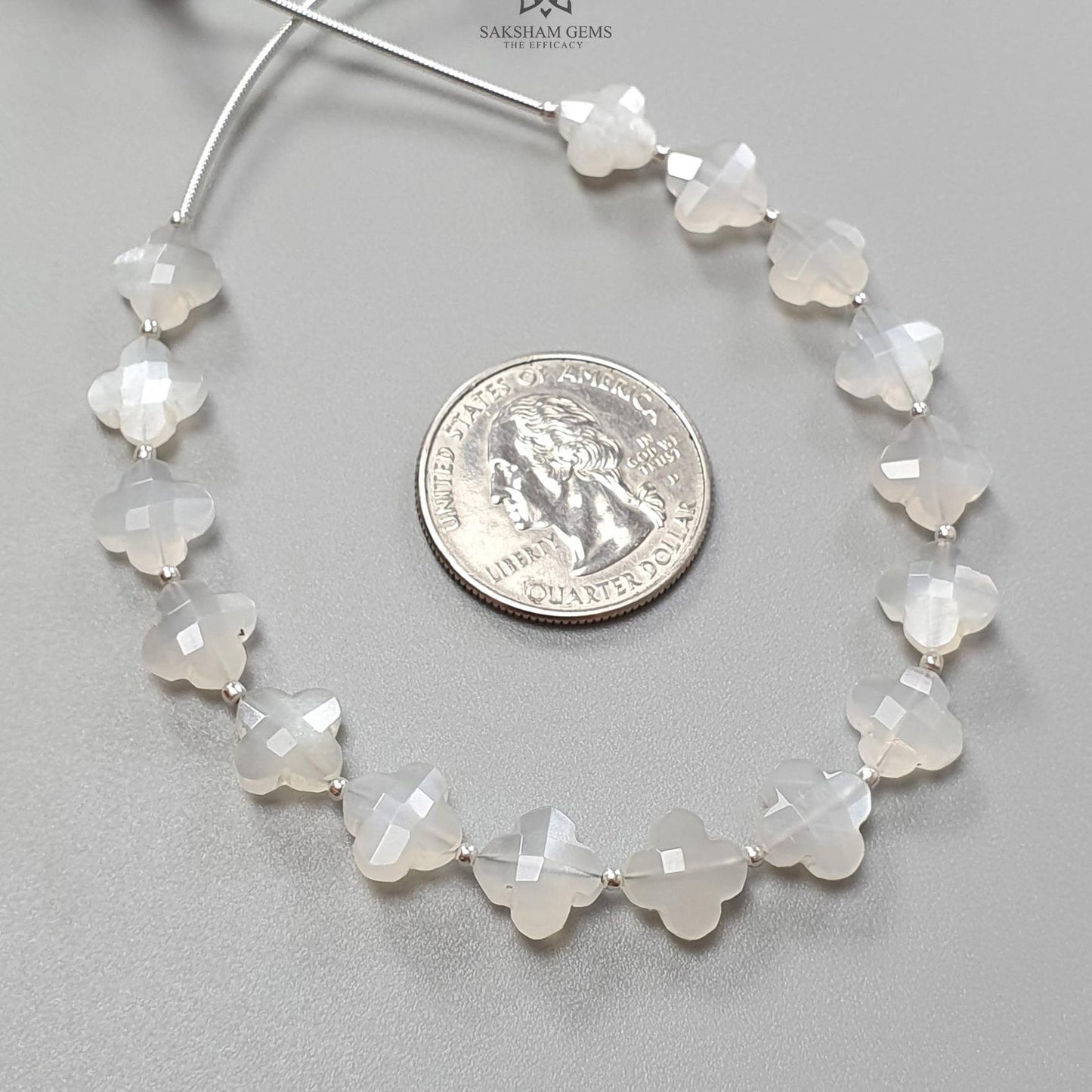 White Moonstone Faceted Loose Beads: 36.60cts Natural Moonstone Gemstone Fancy Both Side Checker Cut Beads For Jewelry 8mm 6.70"