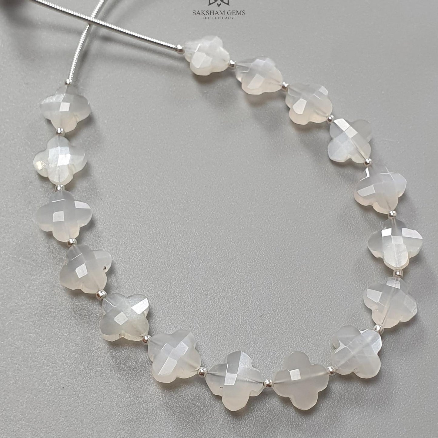 White Moonstone Faceted Loose Beads 36.60cts