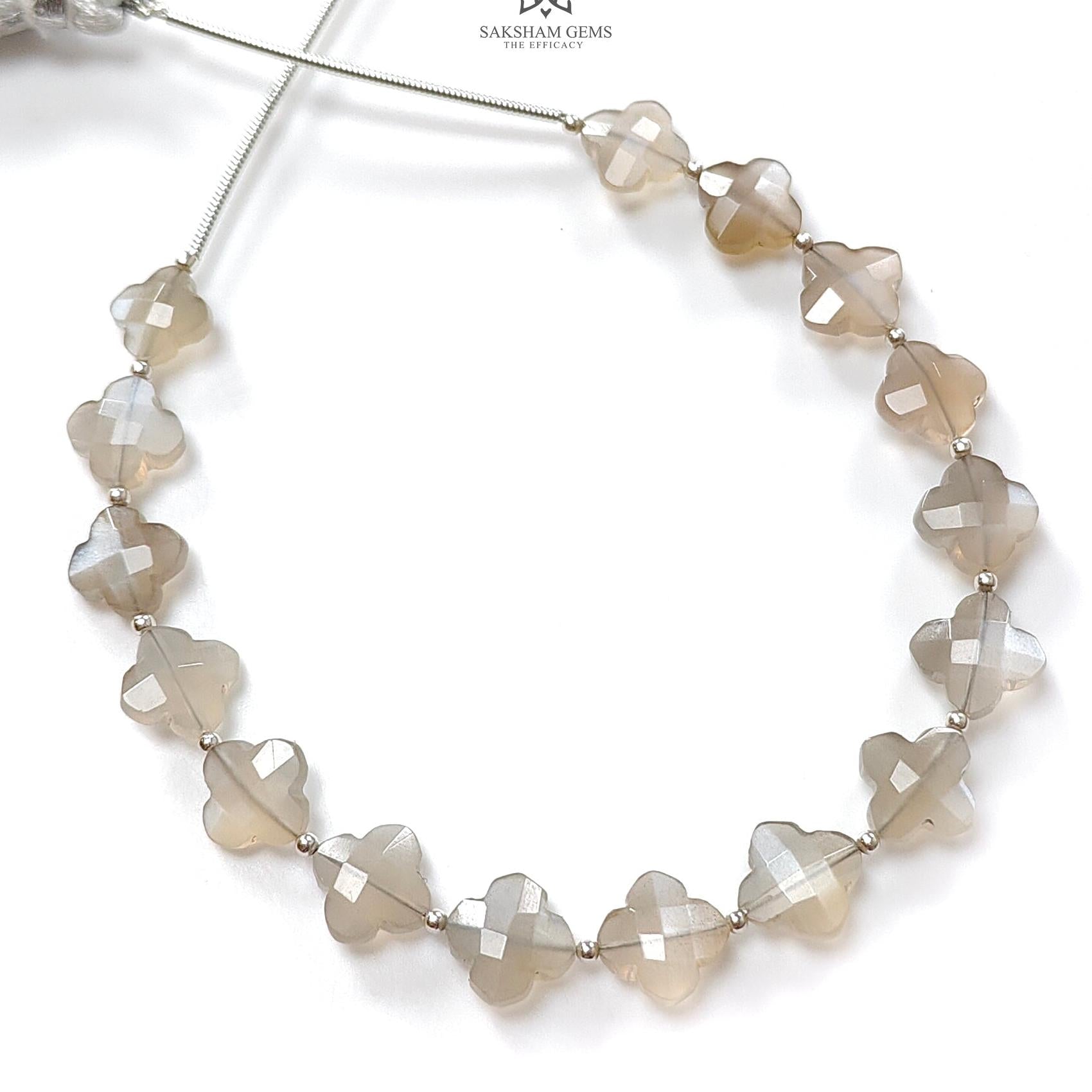 White Moonstone Faceted Loose Beads 31.60cts