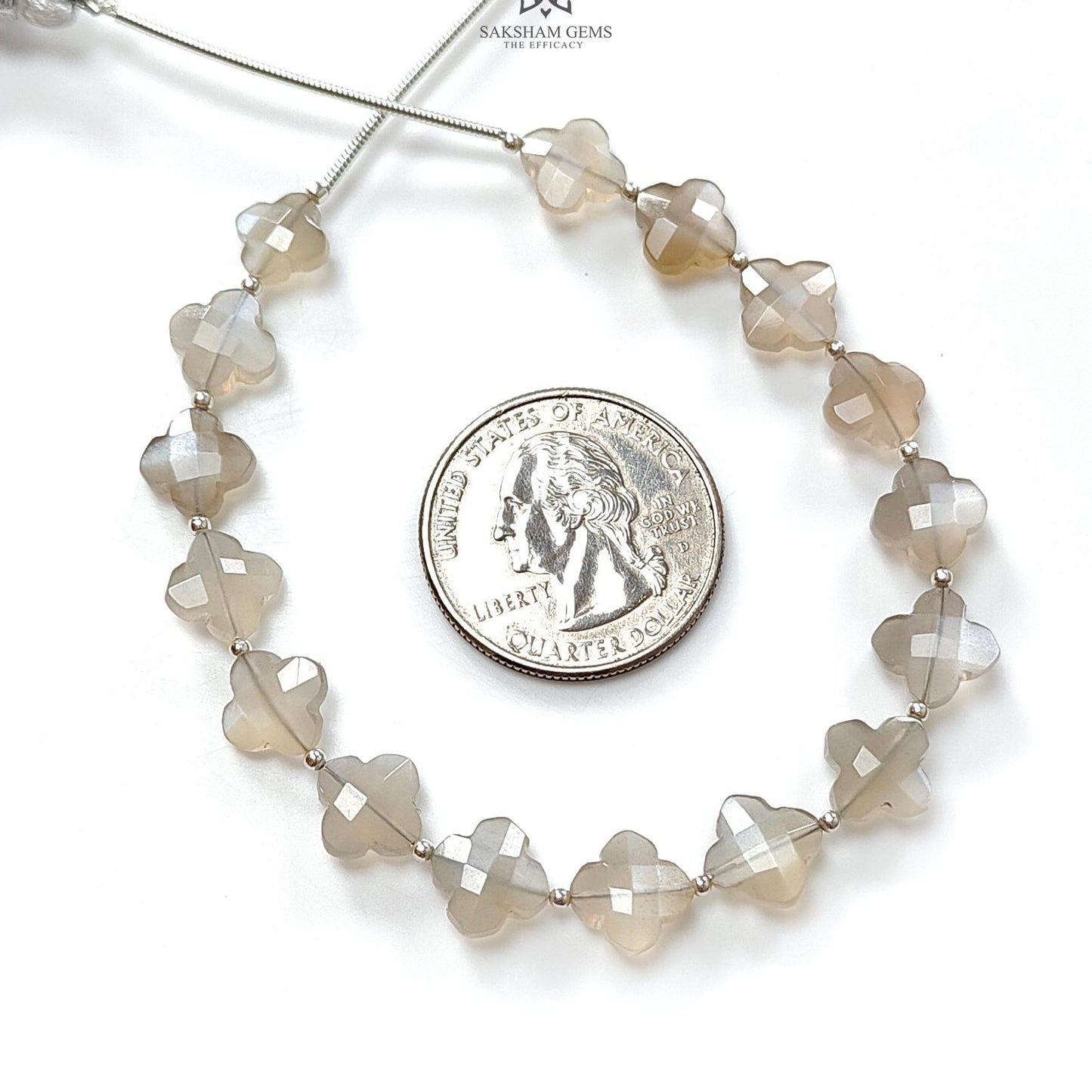 White Moonstone Faceted Loose Beads: 31.60cts Natural Moonstone Gemstone Fancy Both Side Checker Cut Beads For Jewelry 8mm 6.70"