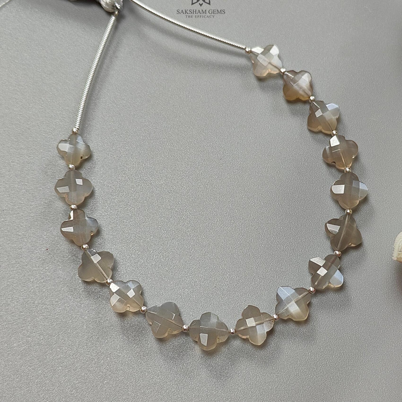 White Moonstone Faceted Loose Beads 31.60cts