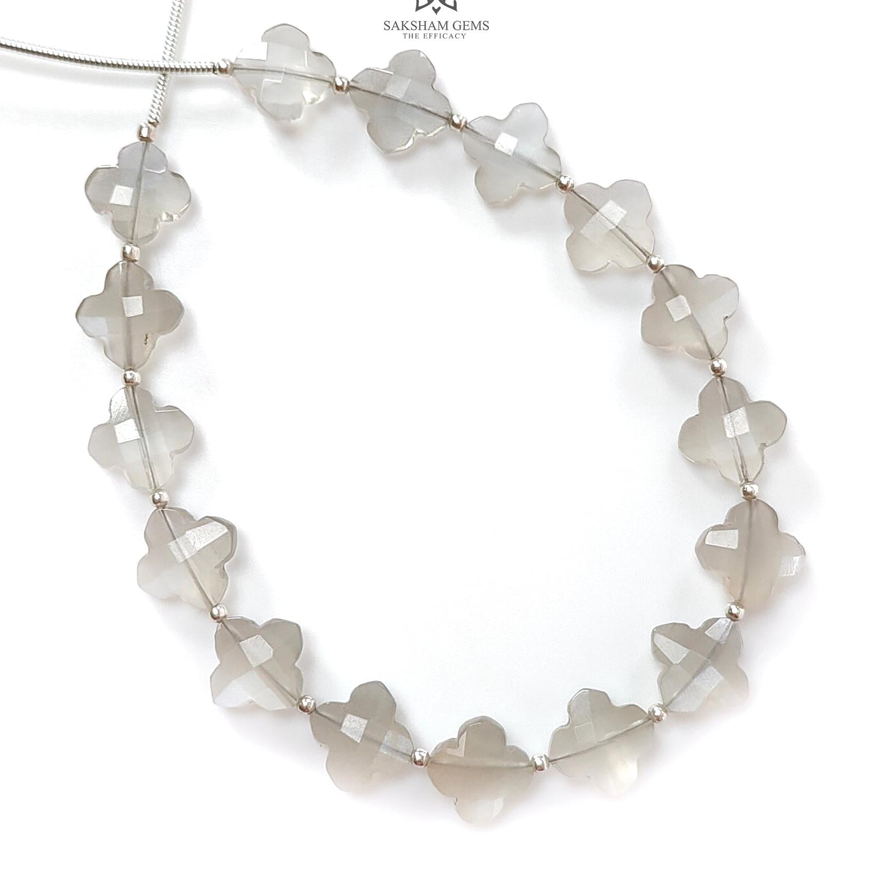 White Moonstone Faceted Loose Beads 34.10cts