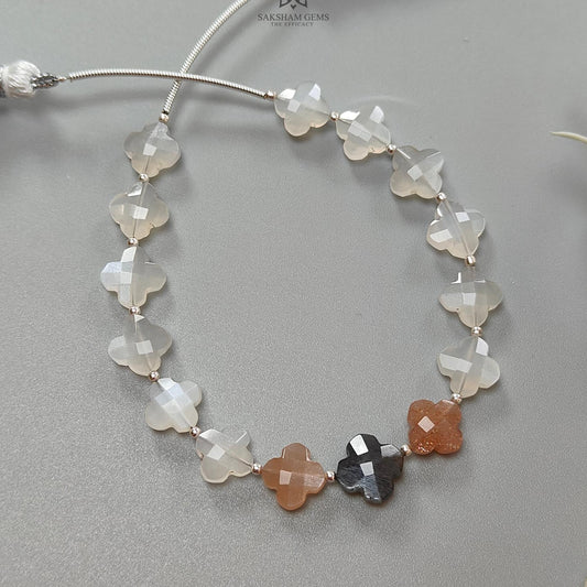 Multi Color Moonstone Faceted Loose Beads 31.90cts