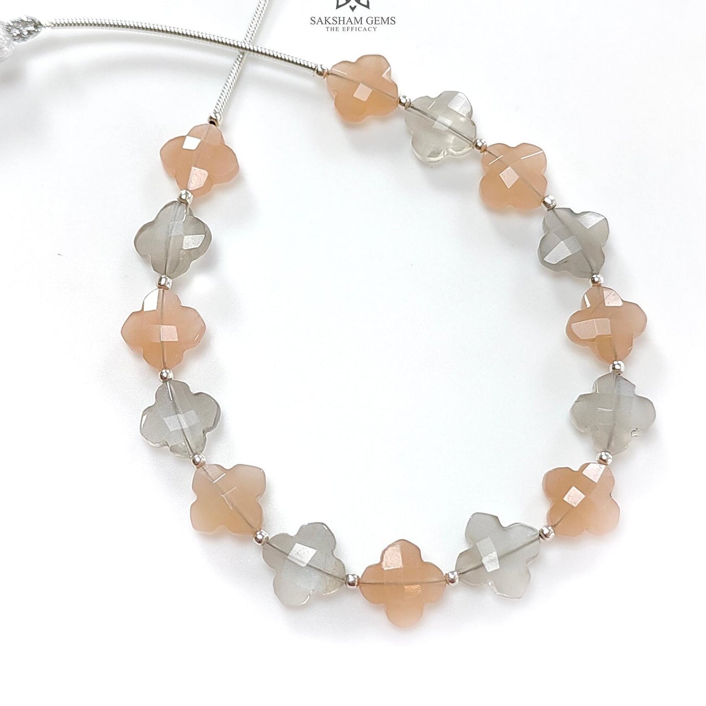 Multi Color Moonstone Faceted Loose Beads: 30.20cts Natural Moonstone Gemstone Fancy Both Side Checker Cut Beads For Jewelry 8mm 6.30"