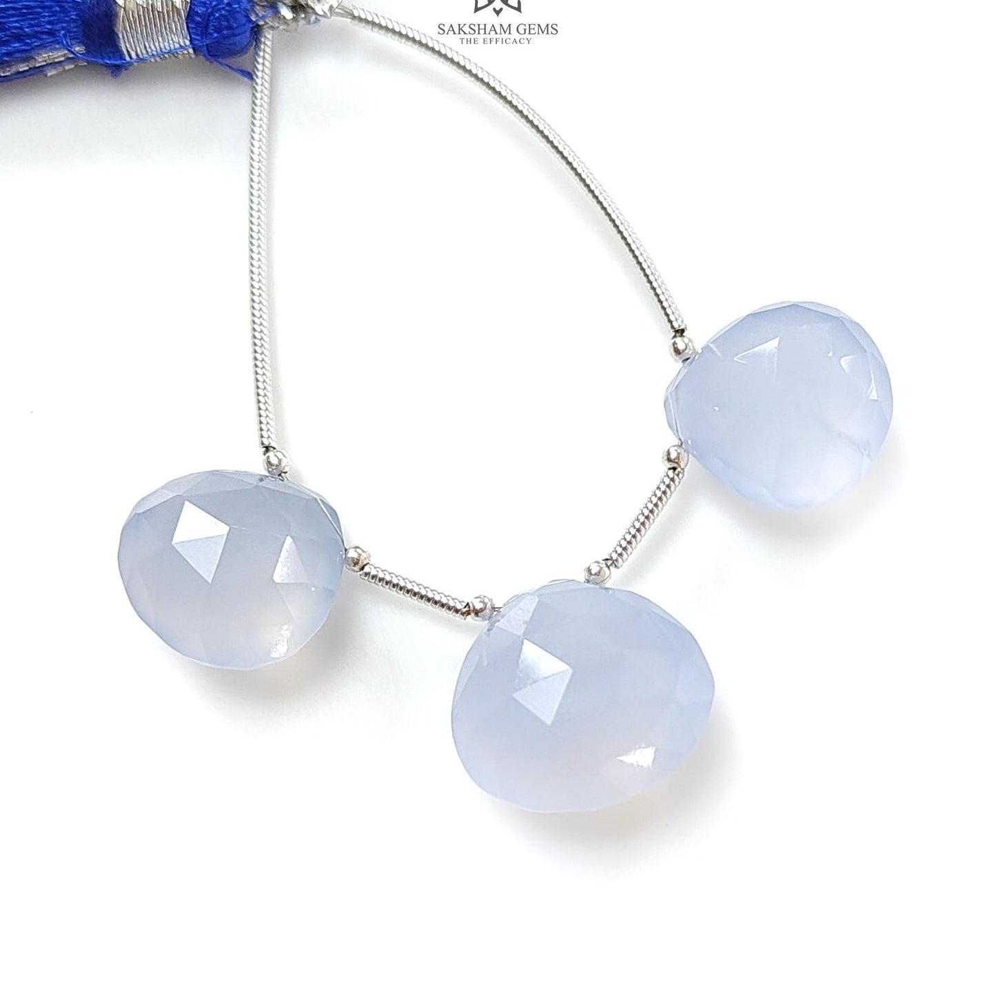 Blue Chalcedony Faceted Loose Beads