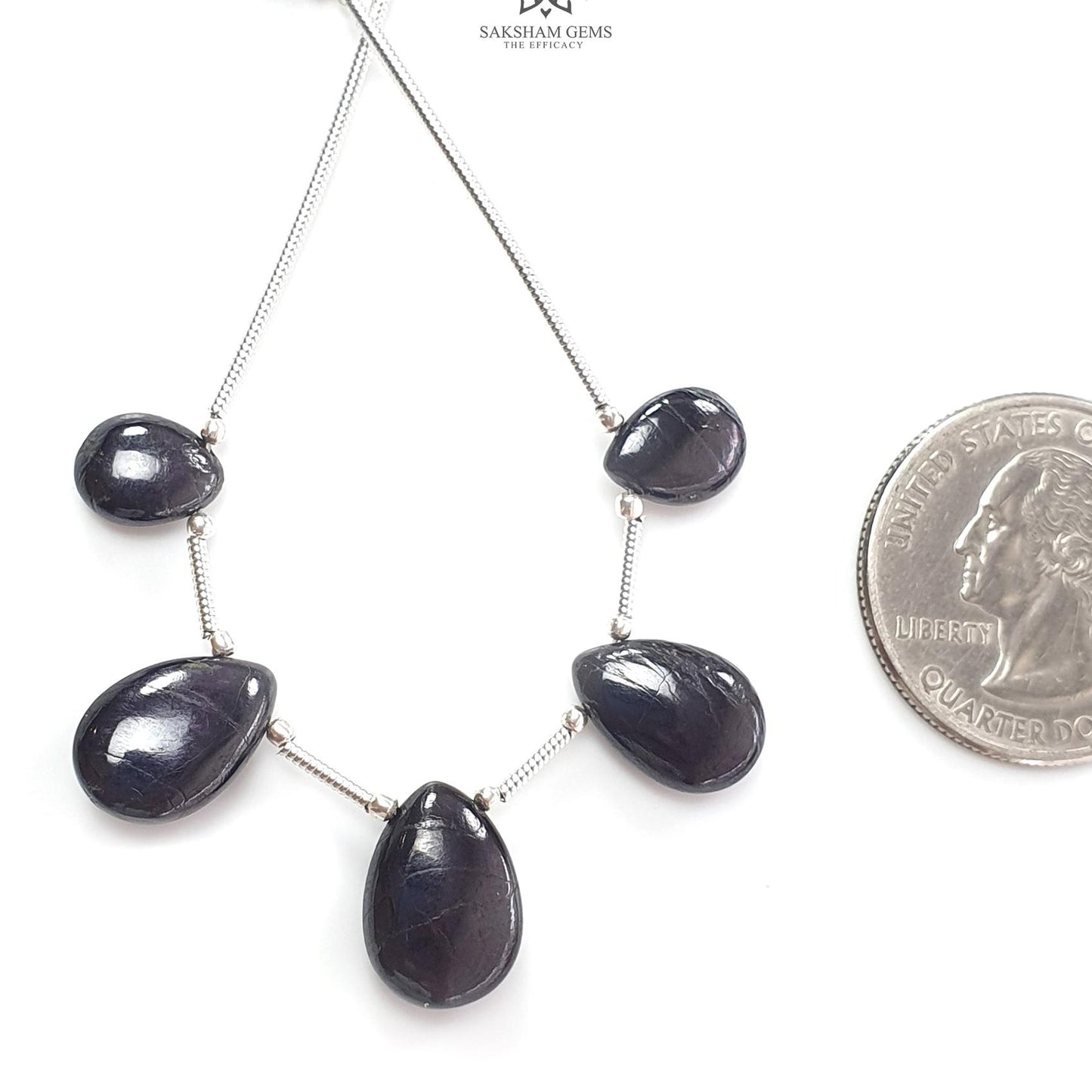 Black Purpurite Faceted Loose Beads: 21.20cts Natural Untreated Purpurite Gemstone 925 Silver Pear Shape 10*7mm - 13*10mm