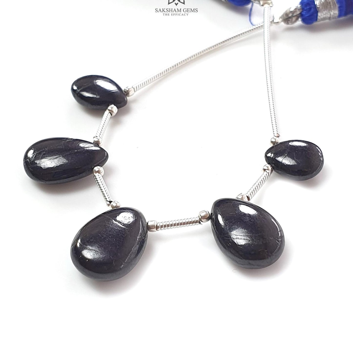 Black Purpurite Faceted Loose Beads: 21.20cts Natural Untreated Purpurite Gemstone 925 Silver Pear Shape 10*7mm - 13*10mm