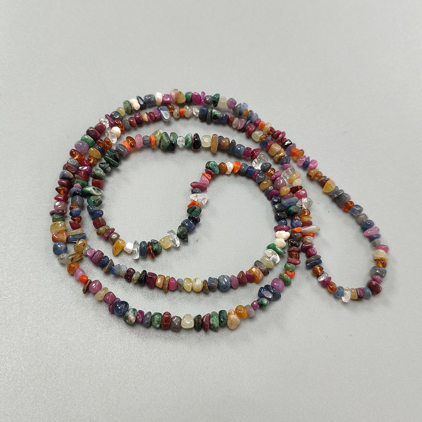 Natural Untreated Precious Gemstone NAVRATNA Multi Sapphire Fancy Pearl Coral Hessonite Emerald Ruby 165cts, 3mm - 7mm 30" Uncut Loose Beads