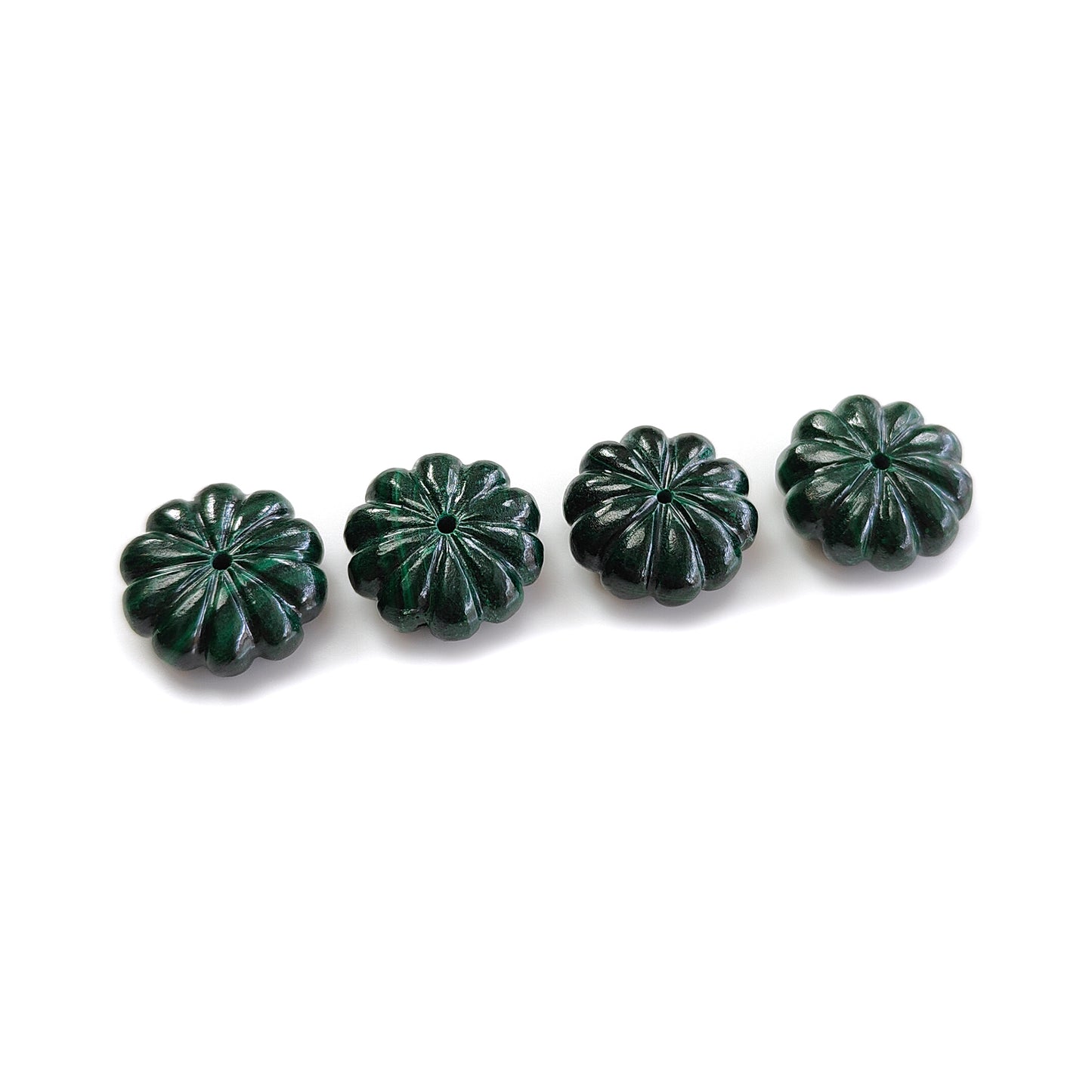 Malachite carving loose beads