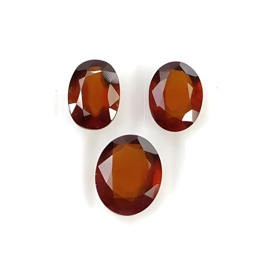 Hessonite Garnet Oval Shape Faceted Cut