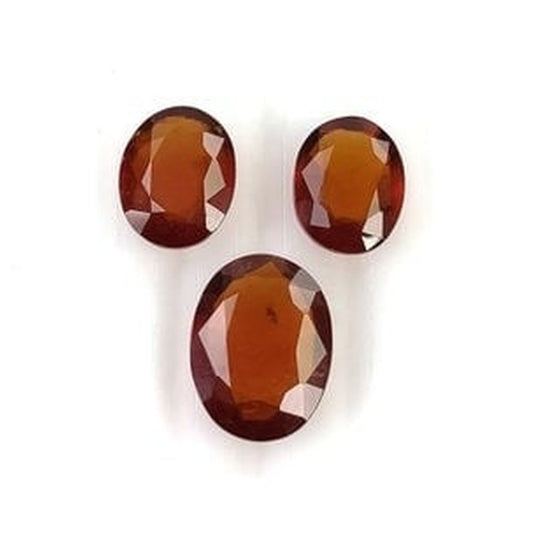 Hessonite Garnet Oval Shape Faceted Cut