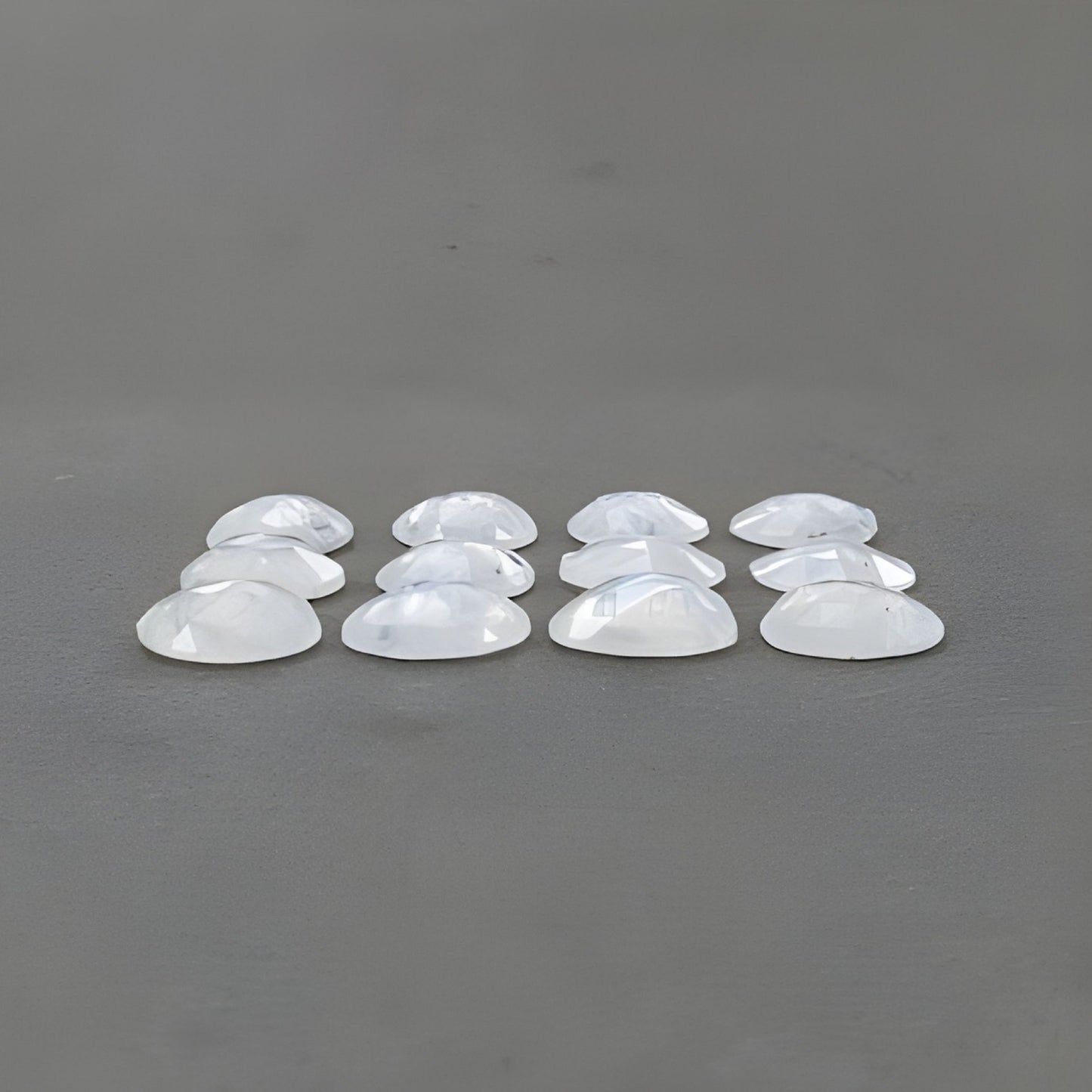 27.35cts Rainbow Moonstone Gemstone Natural Untreated Rose Cut Fancy Shape 12pcs