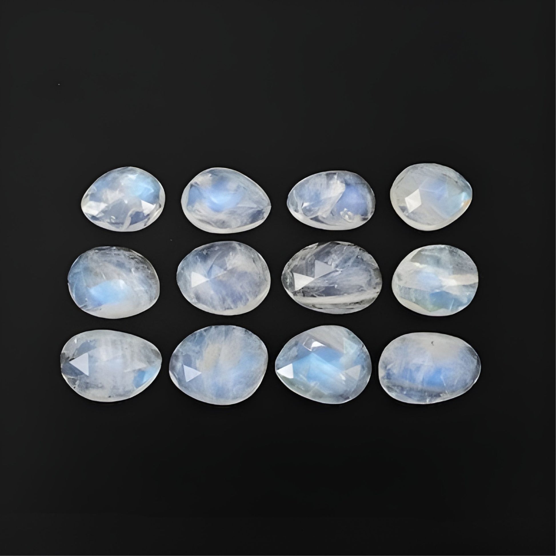 Rainbow Moonstone Fancy Shape Rose Cut
