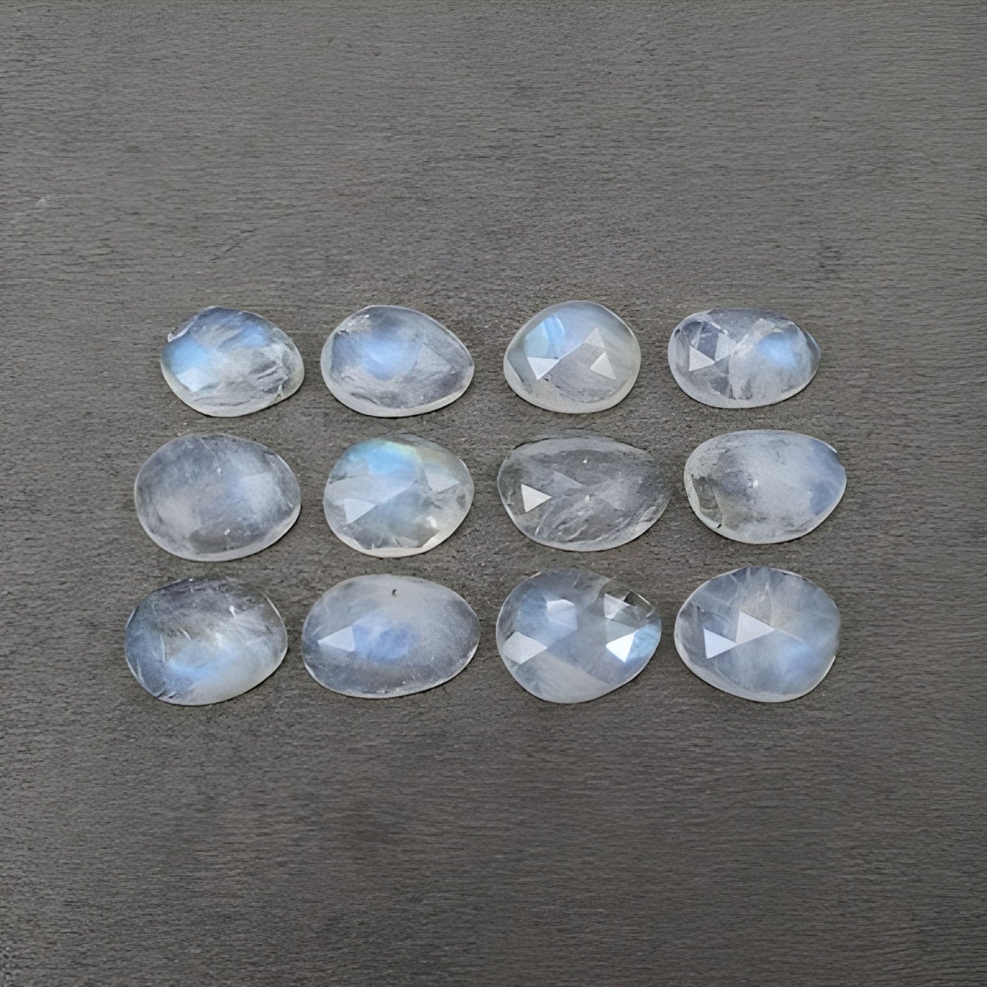 彩虹月光石花式玫瑰切割