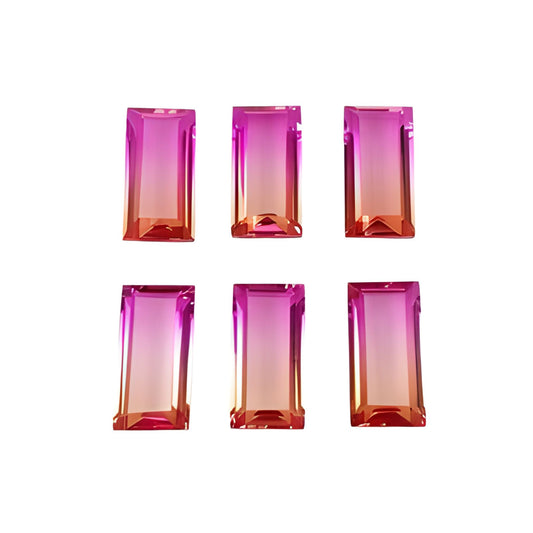 Quartz Doublet Baguette Shape Faceted Cut