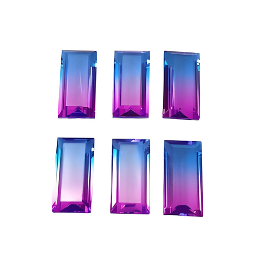 Quartz Doublet Baguette Shape Faceted Cut