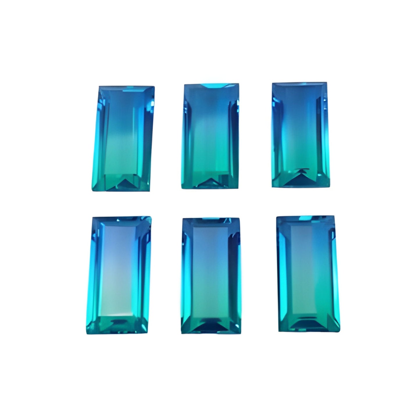 Quartz Doublet Baguette Shape Faceted Cut