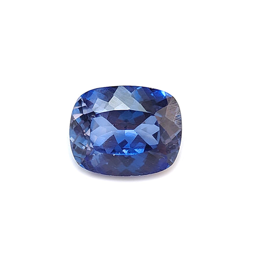 synthetic sapphire cushion shape faceted cut
