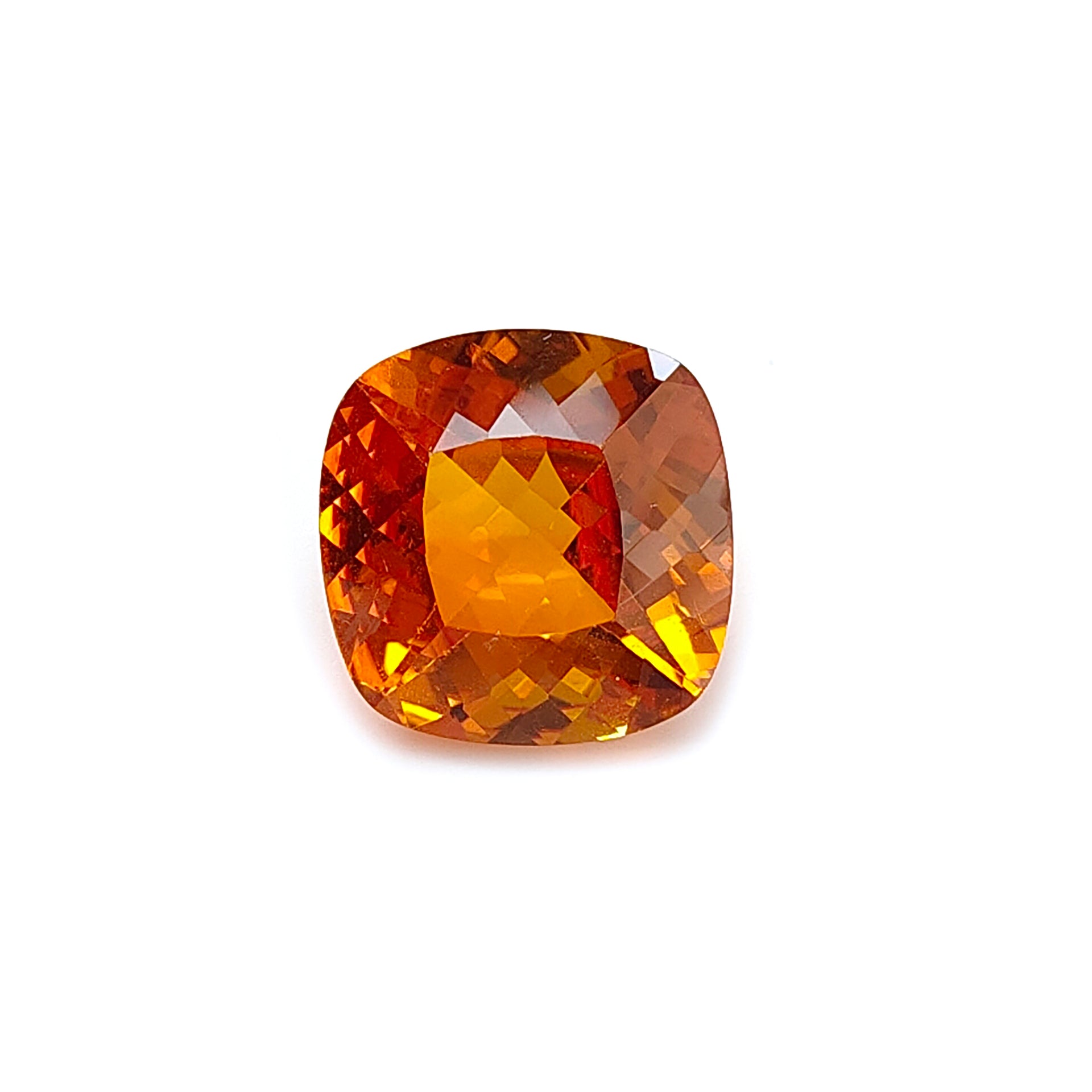 10.20cts Synthetic Manmade Padparadscha Gemstone Faceted Cut Cushion Shape
