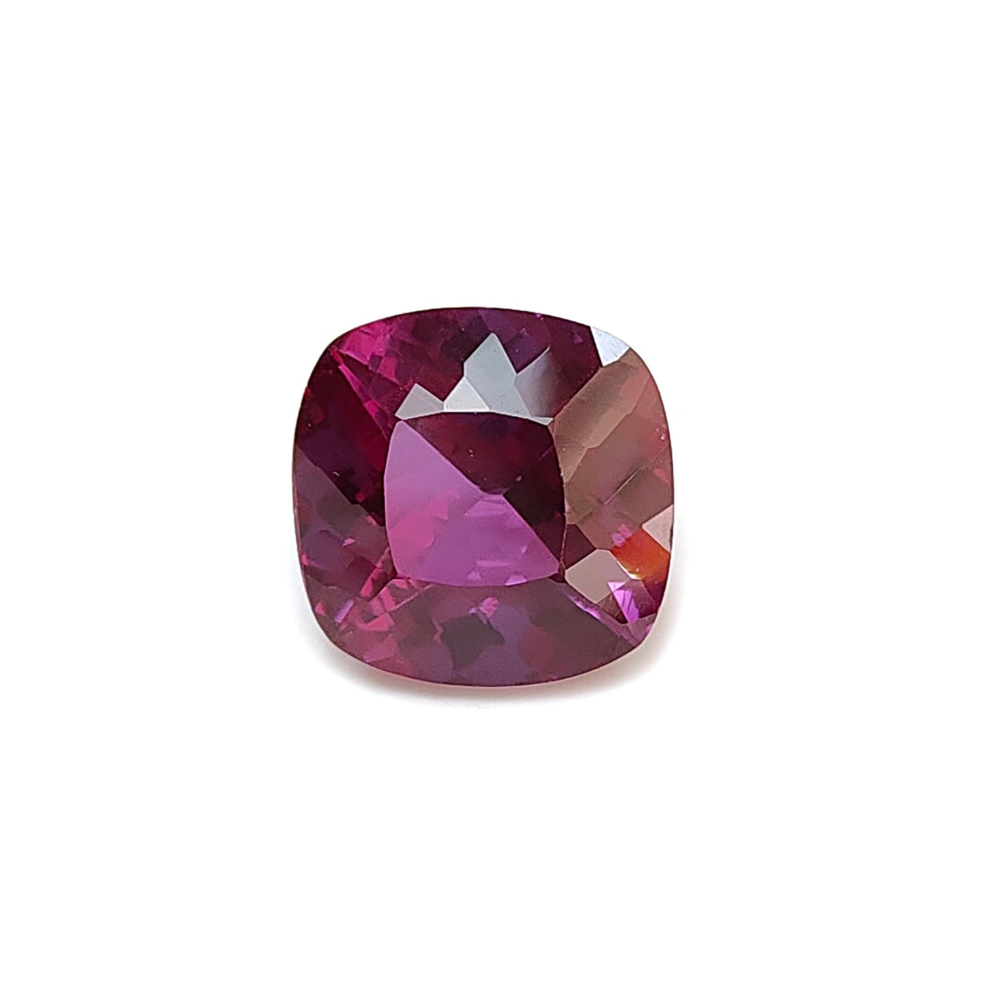 synthetic Garnet cushion faceted cut