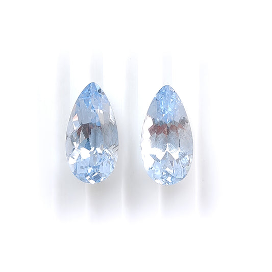 ssynthetic Aquamarine pear faceted cut