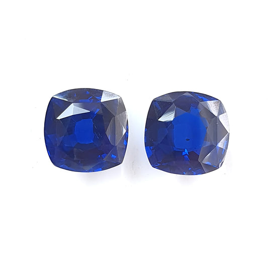Blue Nanosital Cushion shape faceted cut