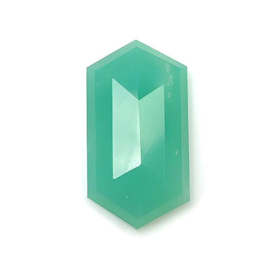 Chrysoprase Hexagon Shape Step Cut