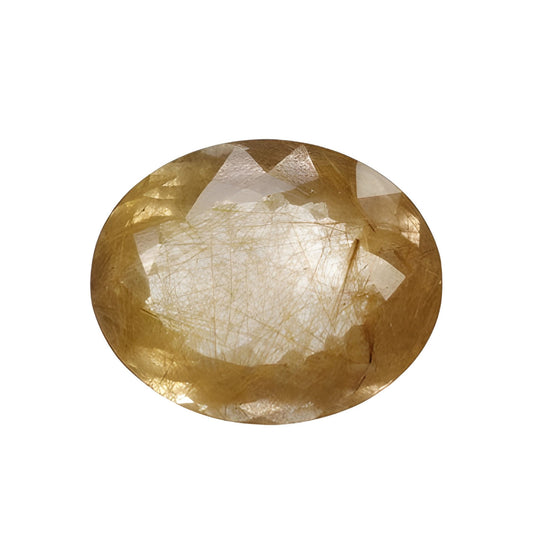 Rutile Quartz Oval Shape Faceted Cut