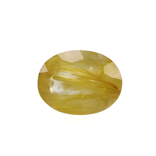 Rutile Quartz Oval Shape Faceted Cut