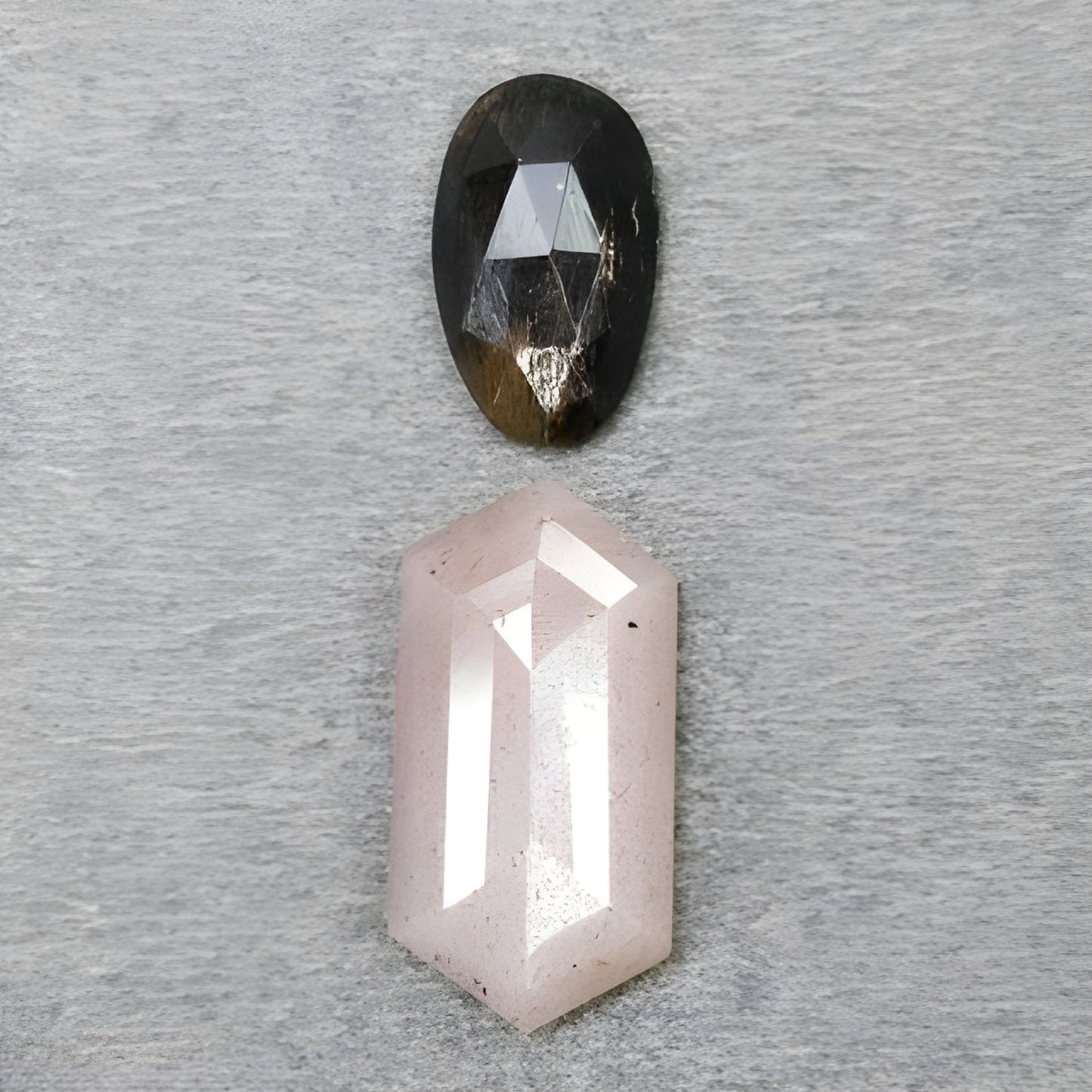 月光石六边形，花式刻面切割