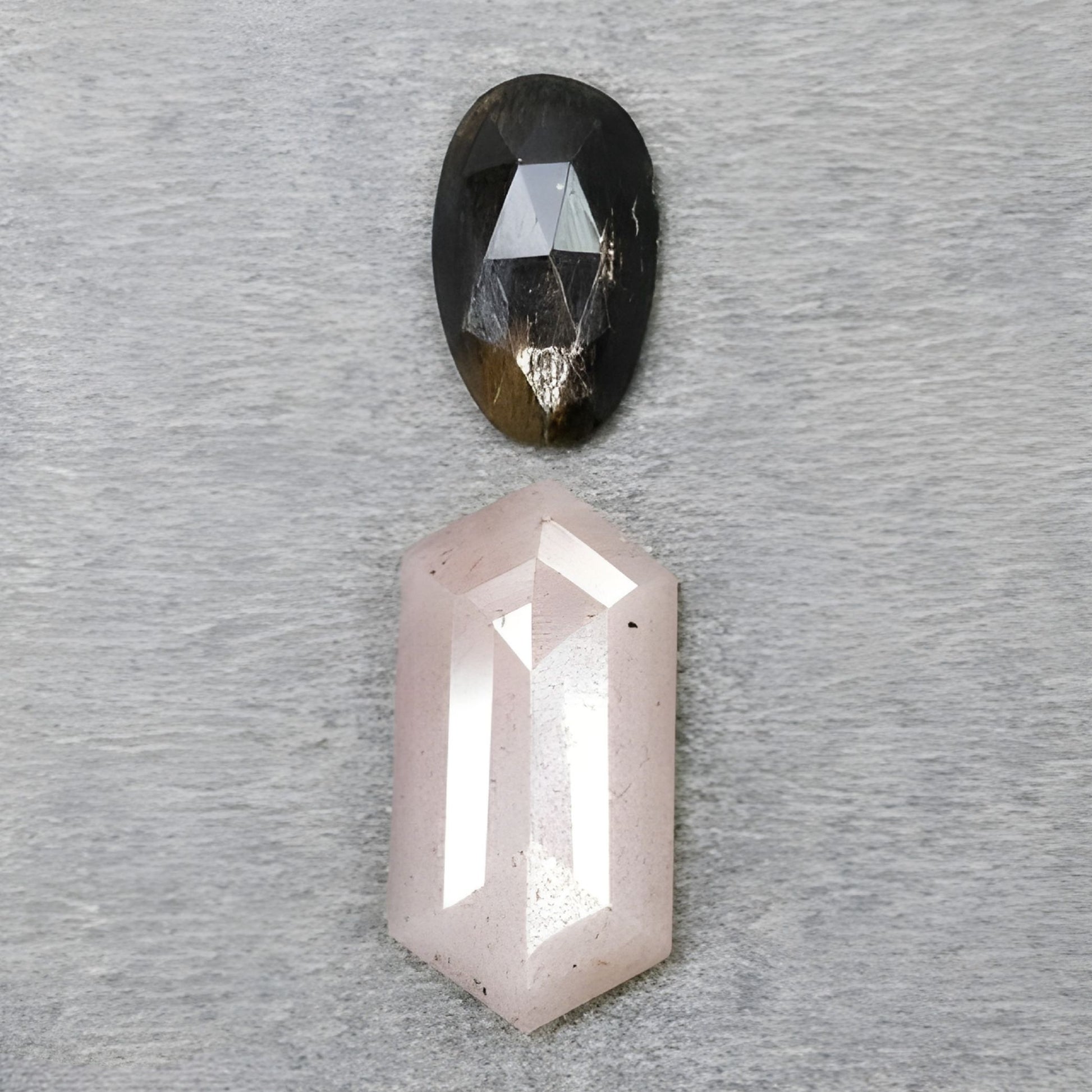 月光石六边形，花式刻面切割