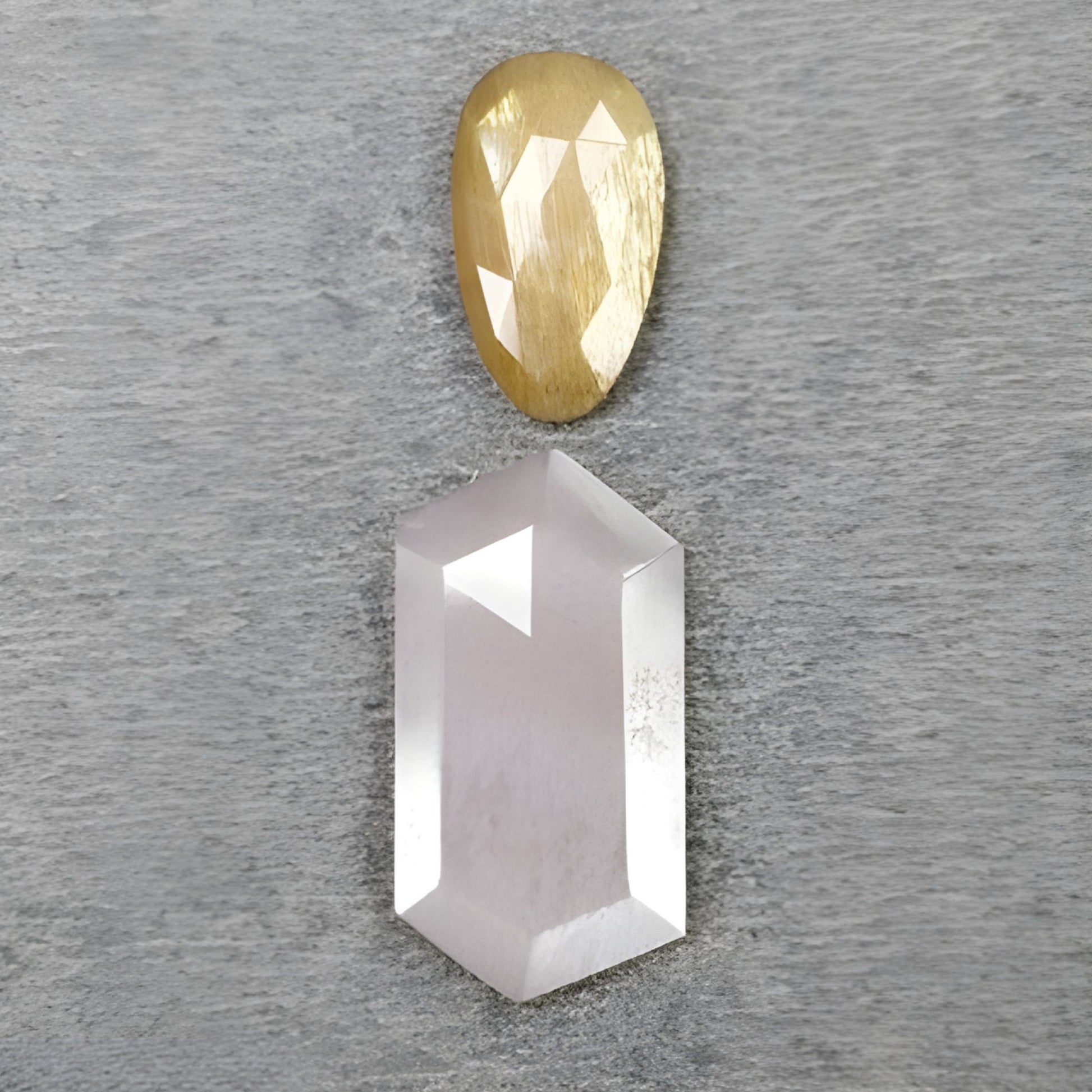 Corte escalonado con forma hexagonal de piedra lunar