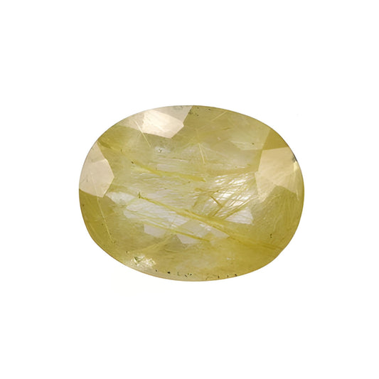 Rutile Quartz Oval shape Faceted Cut
