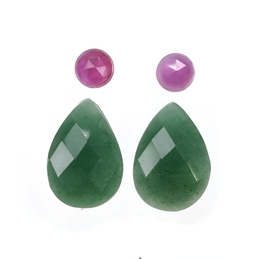 Quartzite, Sapphire Pear Shape Checker Cut