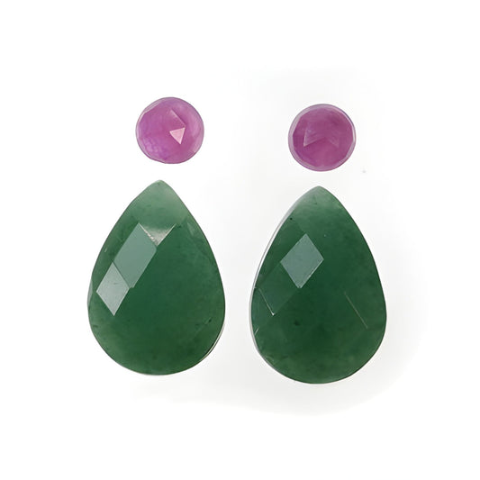 Quartzite, Sapphire Pear Shape Checker Cut