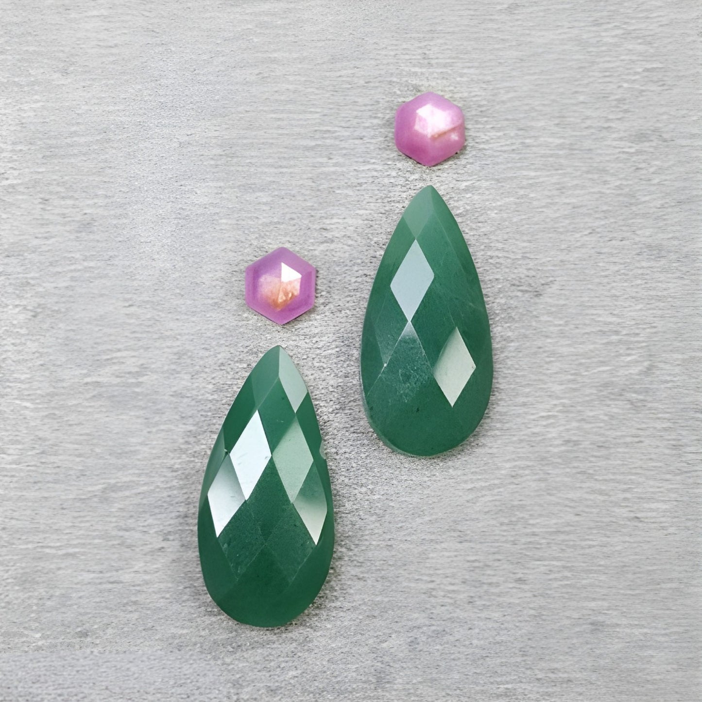 Cuarcita, zafiro, forma redonda, corte de damero