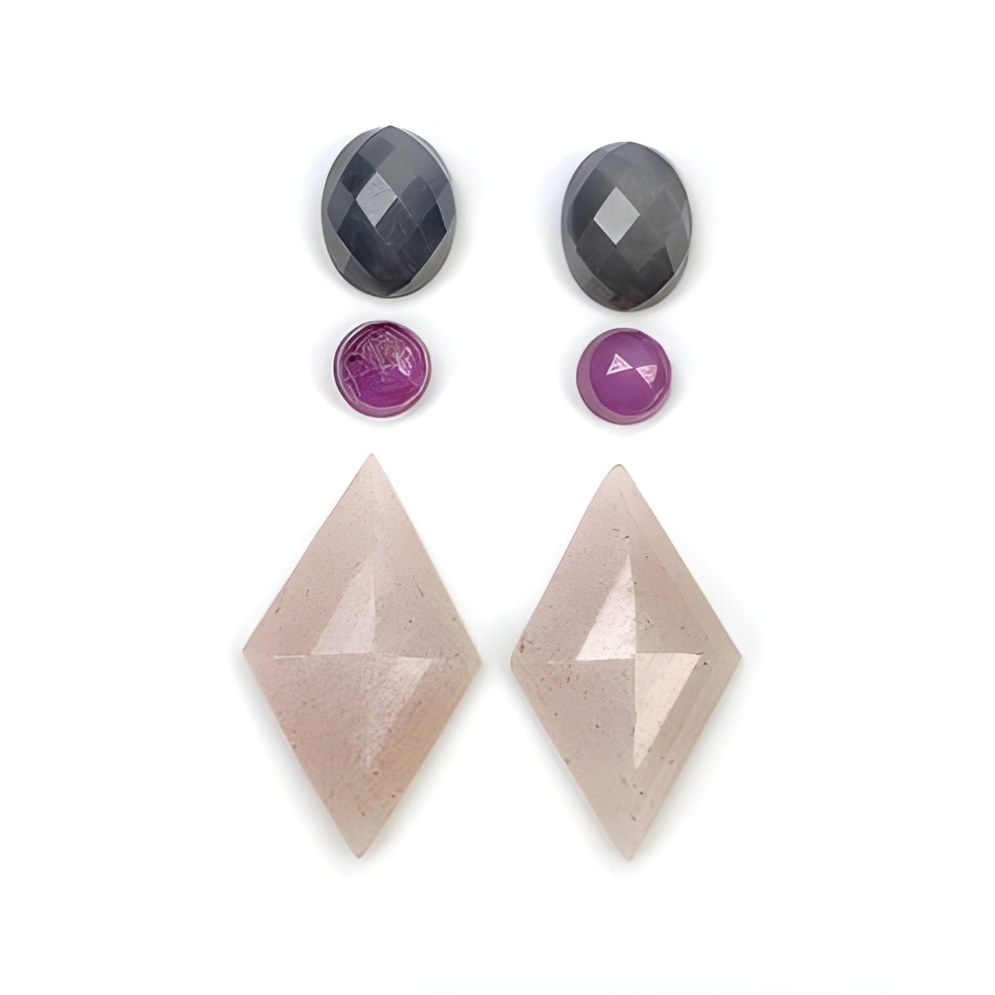 moonstone, sapphire marquise & oval shape step cut