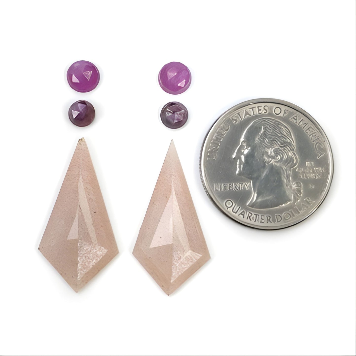 ムーンストーン、サファイア天然未処理宝石