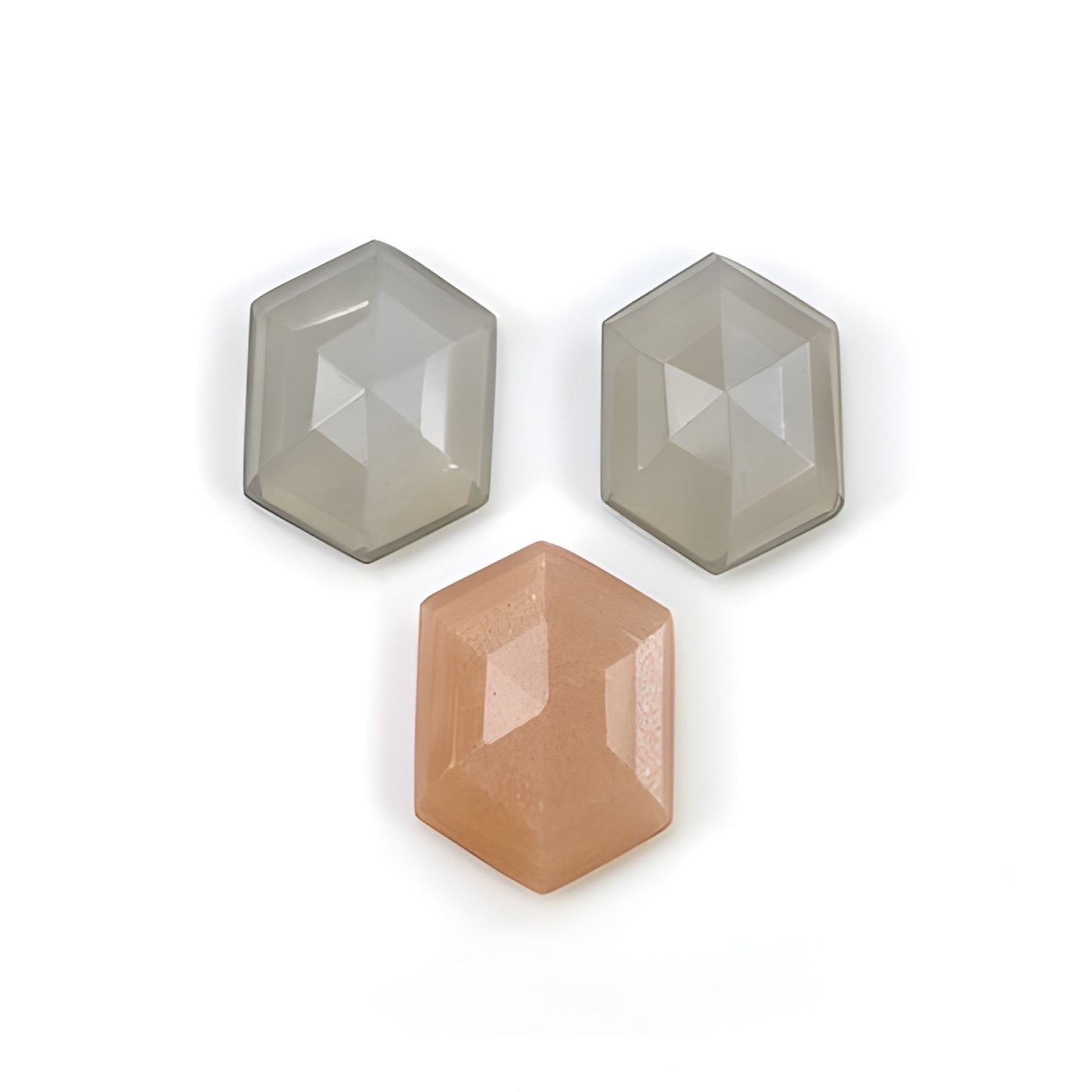 moonstone hexagon shape step cut